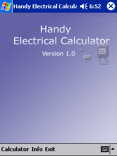Handy Electrical Calculator for PPC 2003