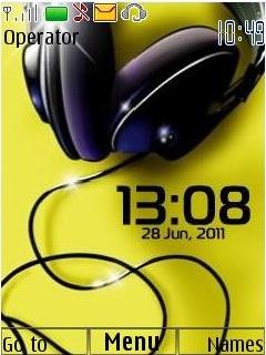 Headphones Clock