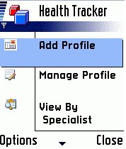 Health Tracker for Symbian