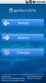 Sprite Android Backup