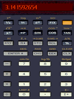 HP-45 scientific calculator (Symbian)