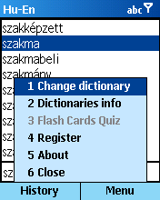 Hungarian-English and English-Hungarian dictionary for Windows Smartphone