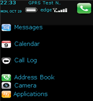 iPhone Black Theme for Blackberry 8100 Pearl