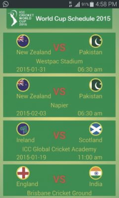 ICC Cricket World Cup 2015 - Live