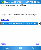 Ignore with SMS