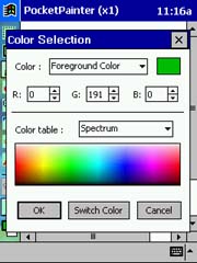 Multiple color tables