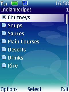 IndianRecipes for Symbian