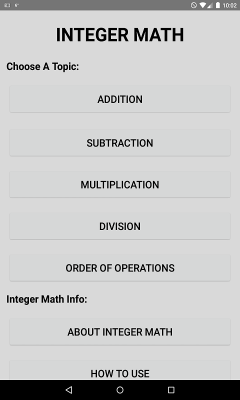 Integer Math One