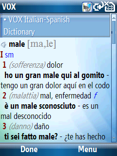 Italian Talking VOX Italian-Spanish & Spanish-Italian dictionary