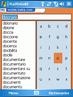 Italian-English Dictionary for Windows Smartphone