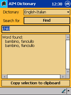 DictionaryEnglish-Italian