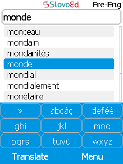 SlovoEd Classic English-French & French-English dictionary for mobiles