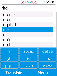 SlovoEd Deluxe French-German & German-French dictionary for mobiles-
