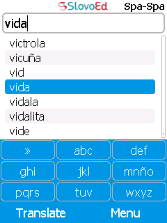 SlovoEd Deluxe Spanish explanatory dictionary for mobiles