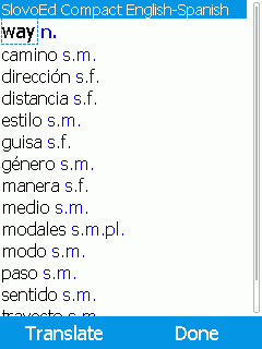 SlovoEd Compact English-Spanish & Spanish-English dictionary for mobiles
