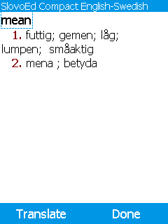 SlovoEd Compact English-Swedish & Swedish-English dictionary for mobiles