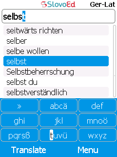 SlovoEd Compact German-Latin & Latin-German dictionary for mobiles
