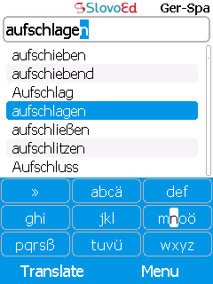 SlovoEd Compact German-Spanish & Spanish-German dictionary for mobile phones