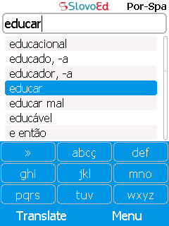SlovoEd Compact Portuguese-Spanish & Spanish-Portuguese dictionary for mobiles
