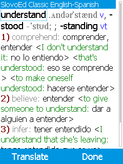 SlovoEd Classic English-Spanish & Spanish-English dictionary for mobiles