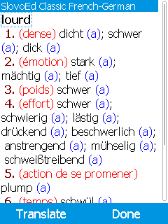 SlovoEd Classic French-German & German-French dictionary for mobiles