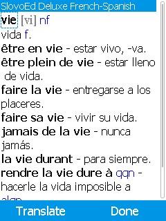 SlovoEd Deluxe French-Spanish & Spanish-French dictionary for mobiles