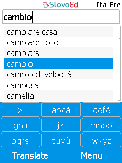 SlovoEd Compact French-Italian & Italian-French dictionary for mobiles