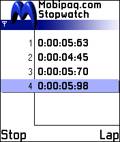 Mobipaq Stopwatch