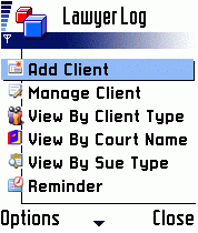 Lawyer Log for Symbian