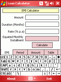 Loan Calculator for Windows Mobile 5.0/6.0