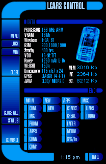 LCARS Blue Skin for Tracker P900