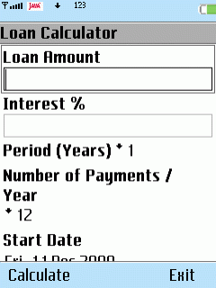 Loan Calculator for Symbian