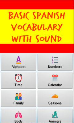 Learn spanish vocabulary
