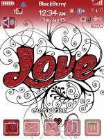 Blackberry Flip ZEN Theme: Love Forever