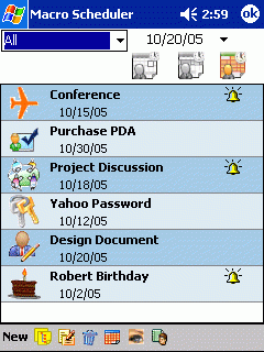 Macro Scheduler for PPC 2002