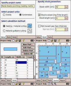 GNCutter - Nesting and Guillotine Cutter
