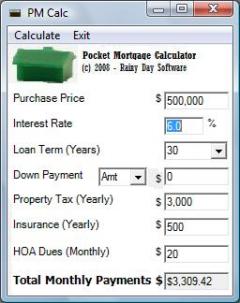 Pocket Mortgage Calculator - SPE