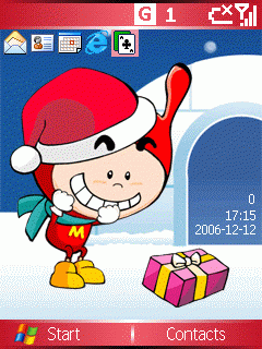 Christmas gifts opening! theme for WM5 smartphone