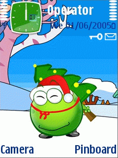 Frog Leon Christmas tree theme for nokia n71/n73/e50