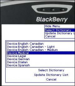 English Medical Specialty Dictionary for eSpell (BlackBerry)
