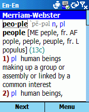 Merriam-Webster Collegiate  Dictionary