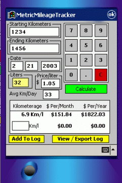 MetricMileageTracker