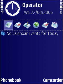 Mid Night Blue Nokia E90 Theme
