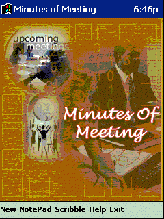 Minutes of Meeting for Pocket PC 2002/ 2003