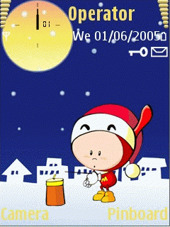 Lighting the christmas day and new year,theme ui for nokia S60 3rd phones