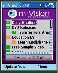 m-Vision video: mobile Internet TV