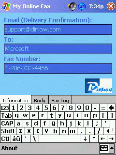 My Online Fax for Pocket PC