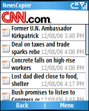 Headlines window 