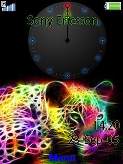 Neon Tiger Clock