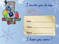 New Year Party Invitation Cards
